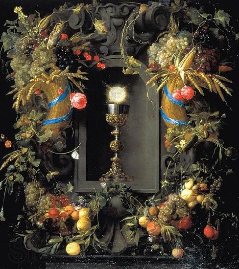 Jan Davidz de Heem Communion cup encircled with a Garland of Fruit Spain oil painting art